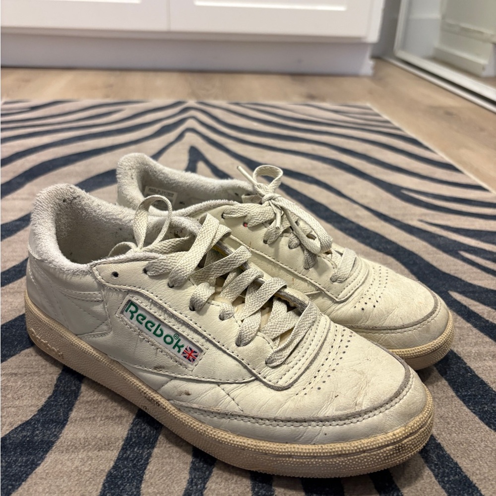 Reebok Cream and Tan Sneakers